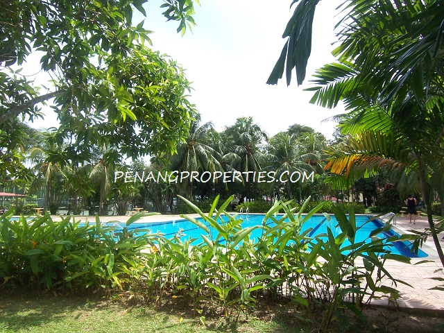 Garden and tennis court